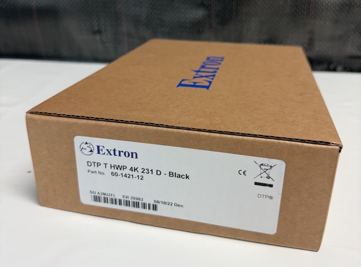 New Extron DTP T HWP 4K 231 D Black HDMI Wallplate Transmitter 60-1421-12