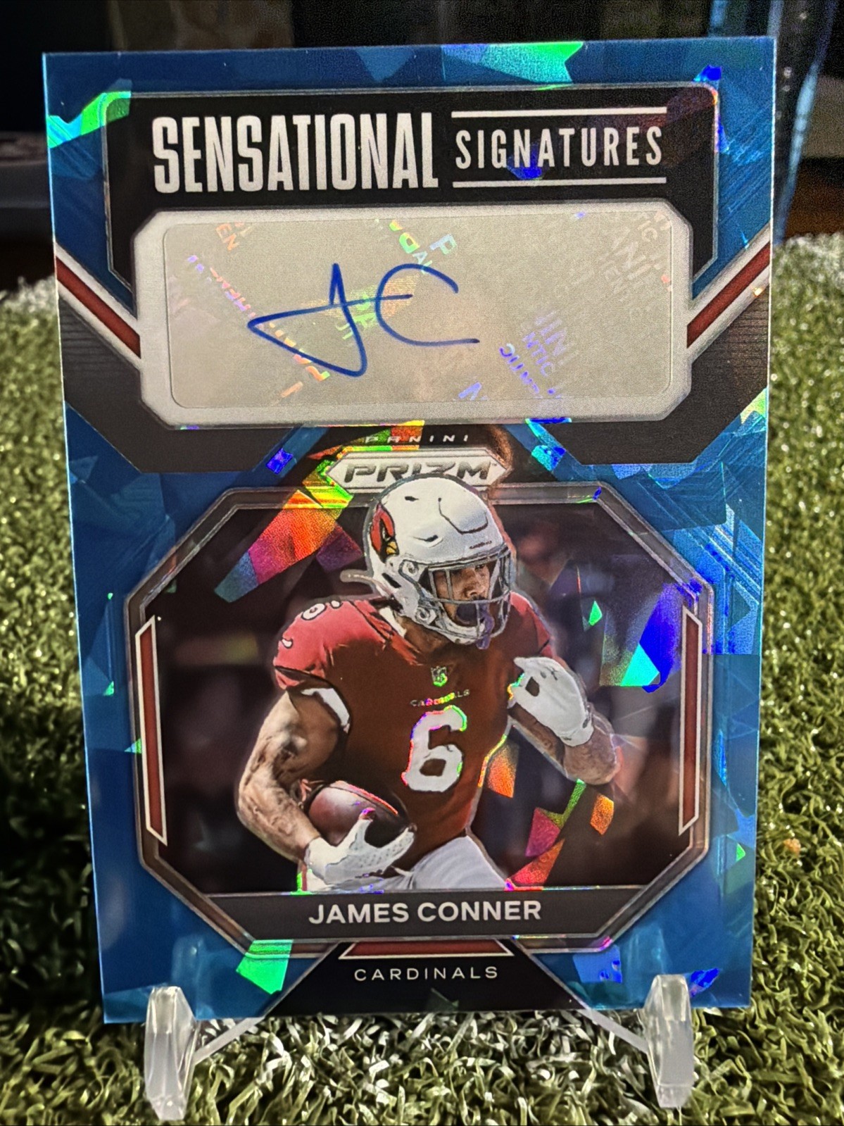 2022 Panini Prizm Sensational Signatures James Conner #SS-JCO Blue Ice Prizm /99 2022 Panini Prizm Sensational Signatures James Conner #SS-JCO Blue Ice Prizm /99