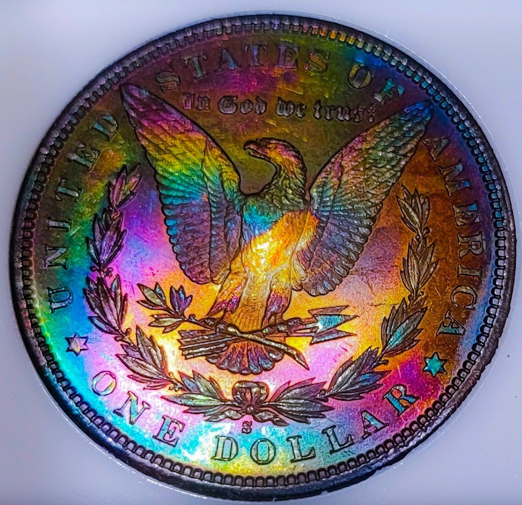 1881 S Morgan Silver Dollar/ Vibrant Colors/ Toner++/ PQ Coin/MS65 1881 S Morgan Silver Dollar/ Vibrant Colors/ Toner++/ PQ Coin/MS65