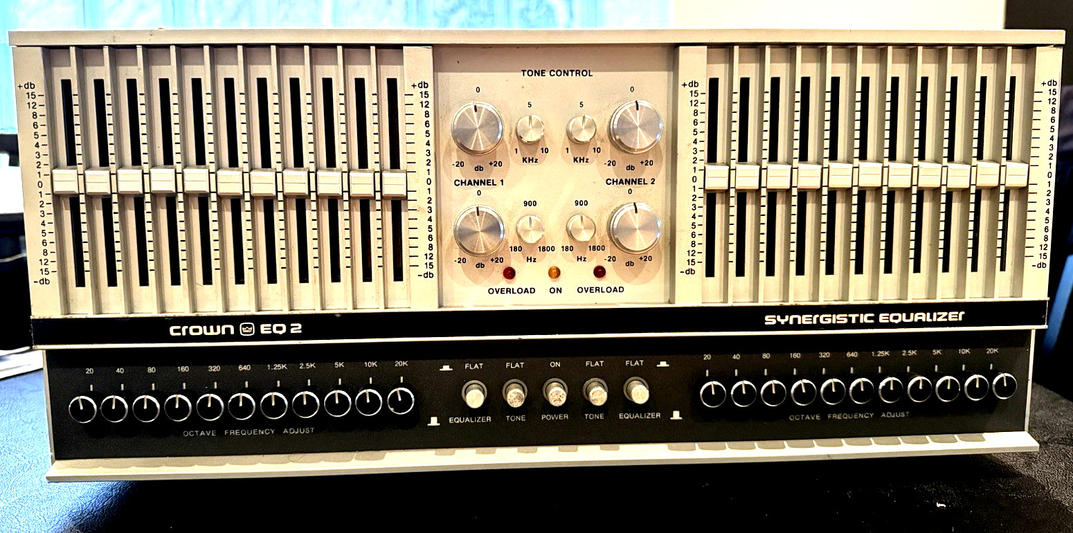 Vintage Crown EQ 2 Stereo Graphic Equalizer-Refurbished & Fully Tested & Working