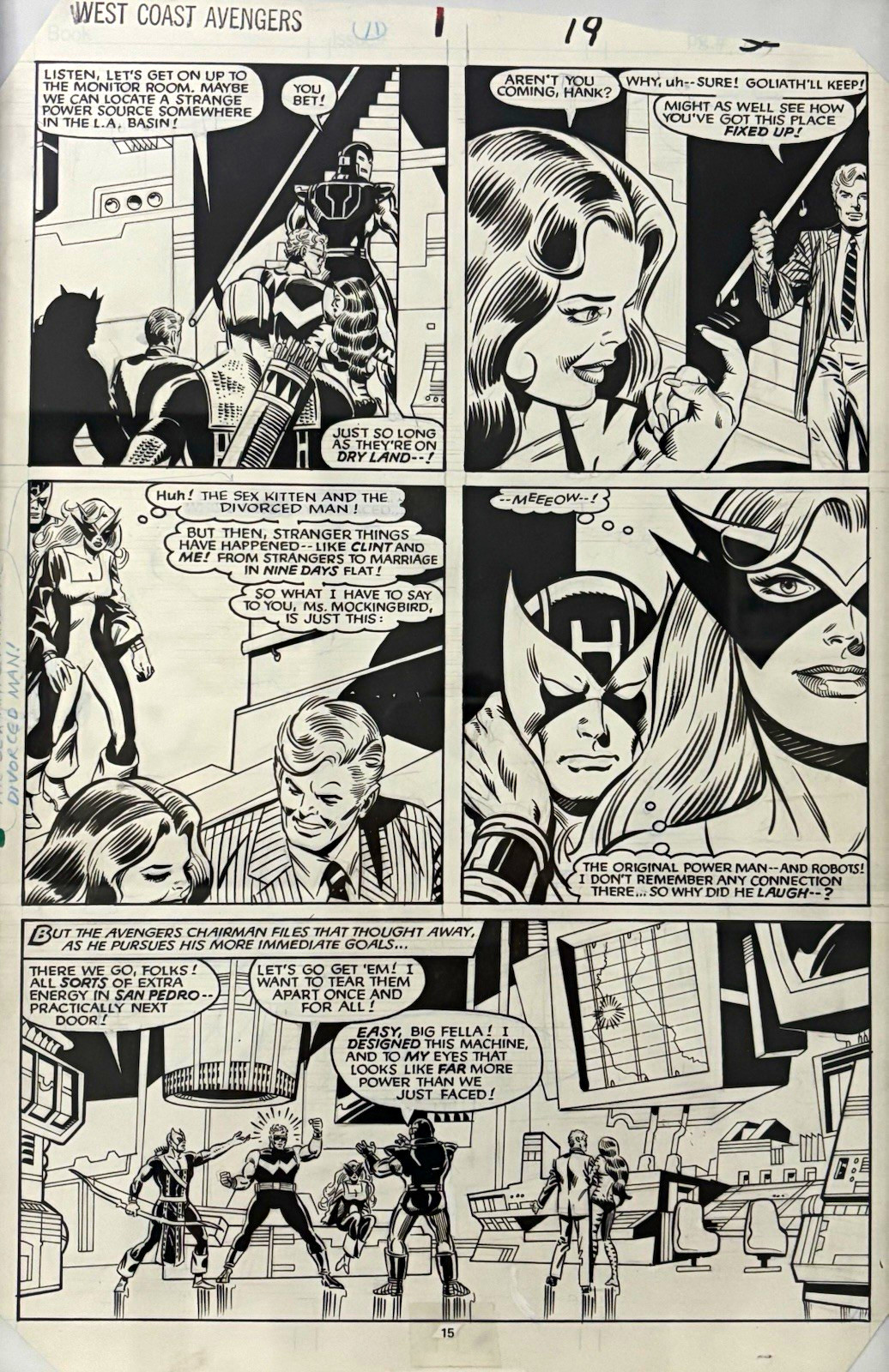 Original Comic Art - West Coast Avengers 1 pg 15 Milgrom/Sinnott Marvel 1986