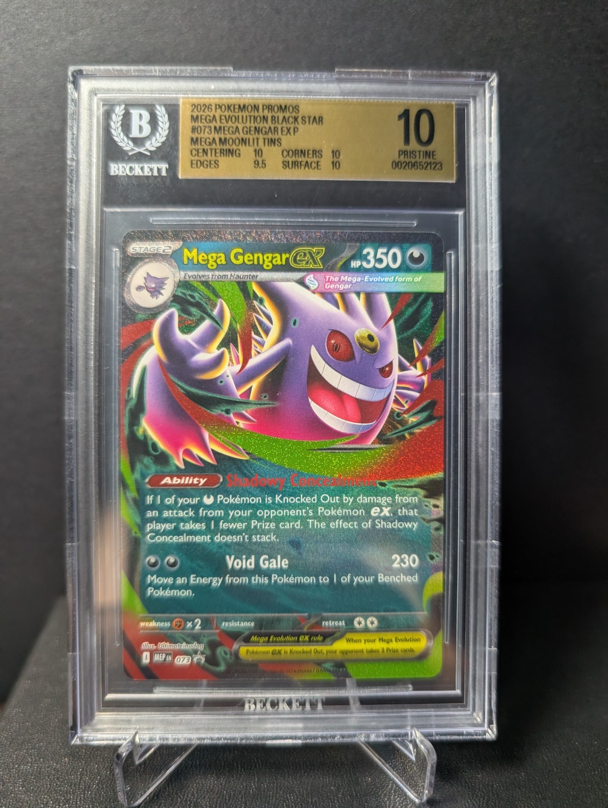 BGS 10 Pristine Mega Gengar ex 073 POP 2 NONE HIGHER BGS 10 Pristine Mega Gengar ex 073 POP 2 NONE HIGHER