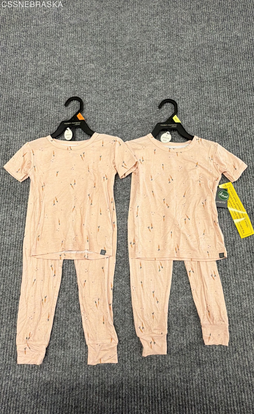 Gerber Rose Carrot Modern Moments Toddler Pajama Set 2pc Livaeco Viscose NWT 3T