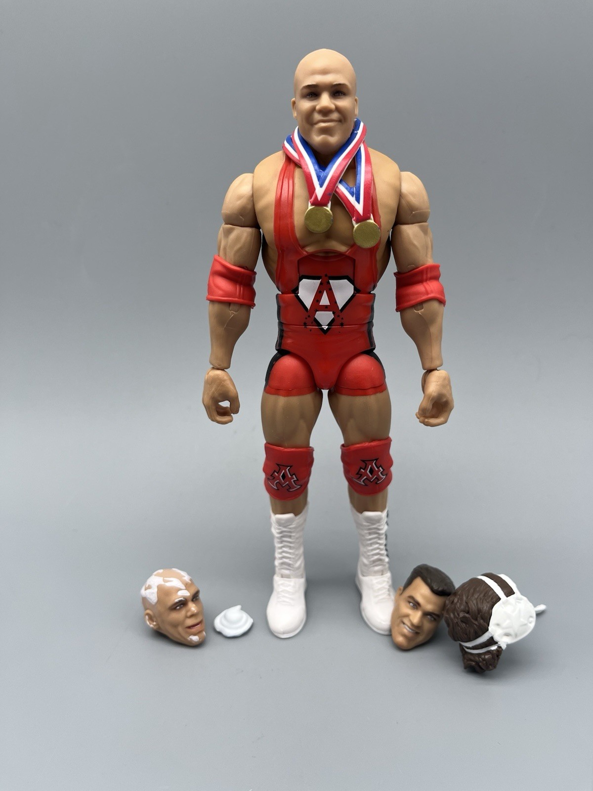 WWE Elite Defining Moments Kurt Angle (with Wig) Figure Ringside Exclusive