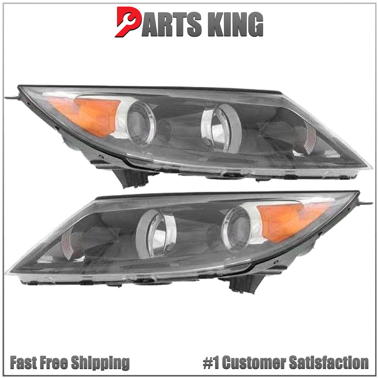For 2011 2012 Kia Sportage Halogen Headlight Assembly Driver Passenger Pair Set