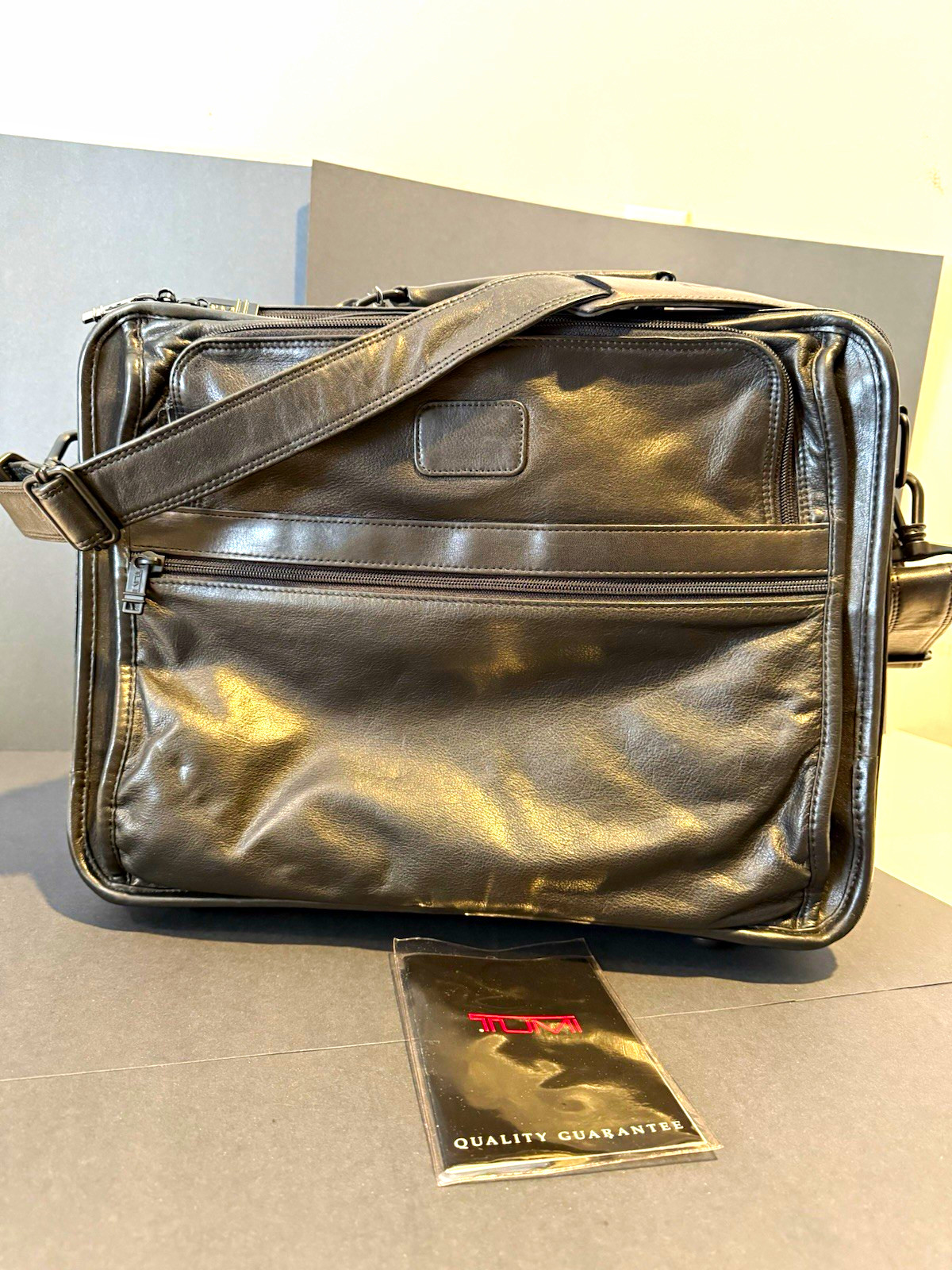 Vintage TUMI 969 Overnight Brief Bag Black Napa Leather UNUSED w/ Original Tags Vintage TUMI 969 Overnight Brief Bag Black Napa Leather UNUSED w/ Original Tags