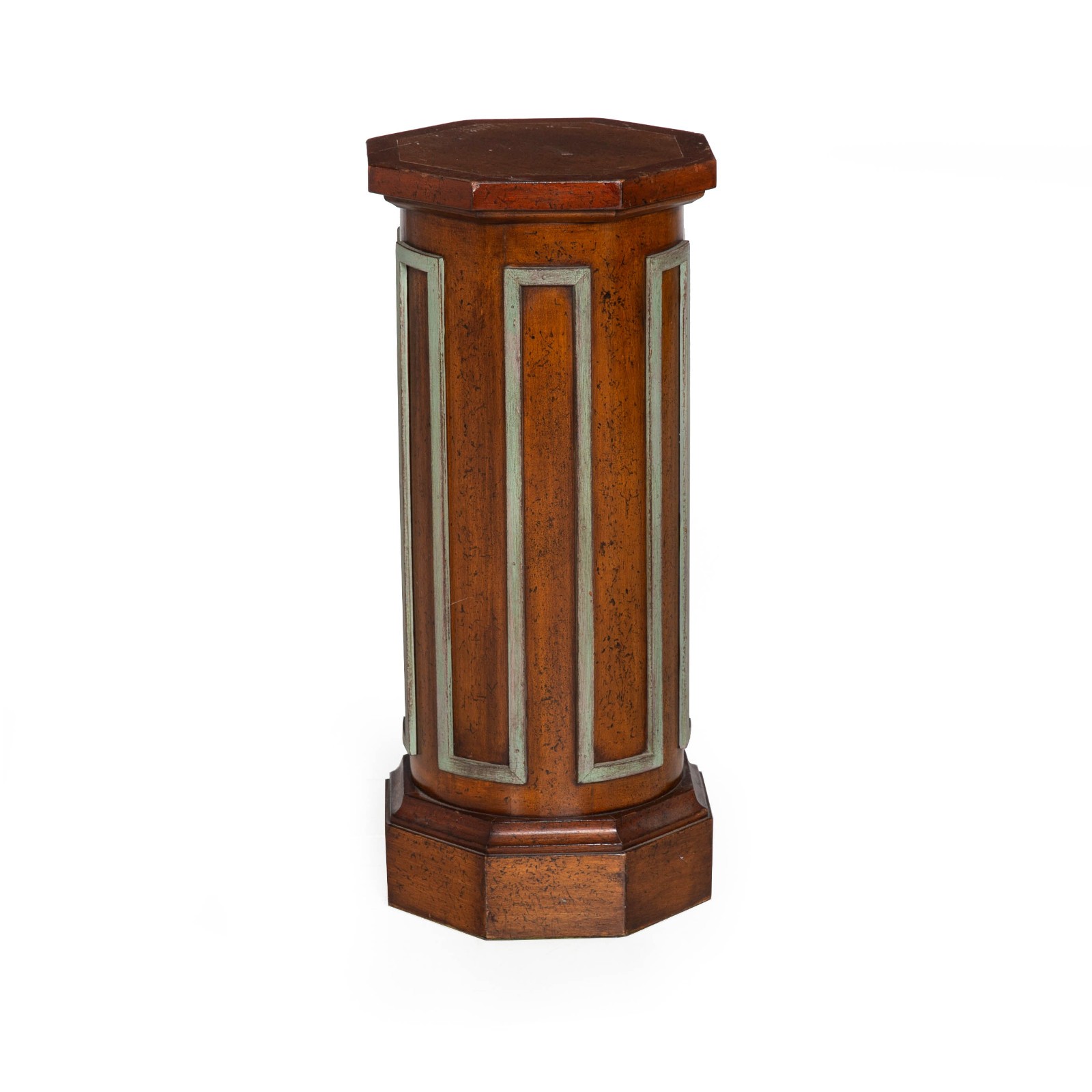Vintage Mid-Century Octagonal Short Pedestal Column