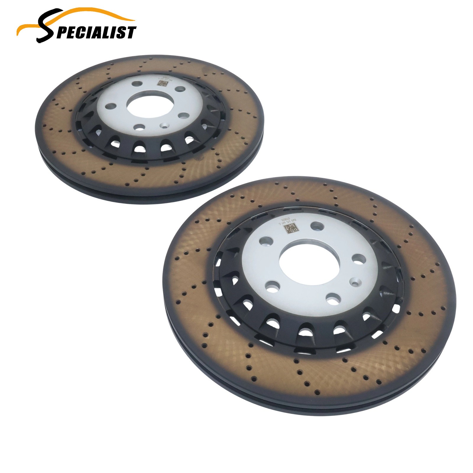 1 Pair Rear Brake Disc Rotors 330x22mm For Audi RS5 RS5 Sportback 2018-2025 2.9L