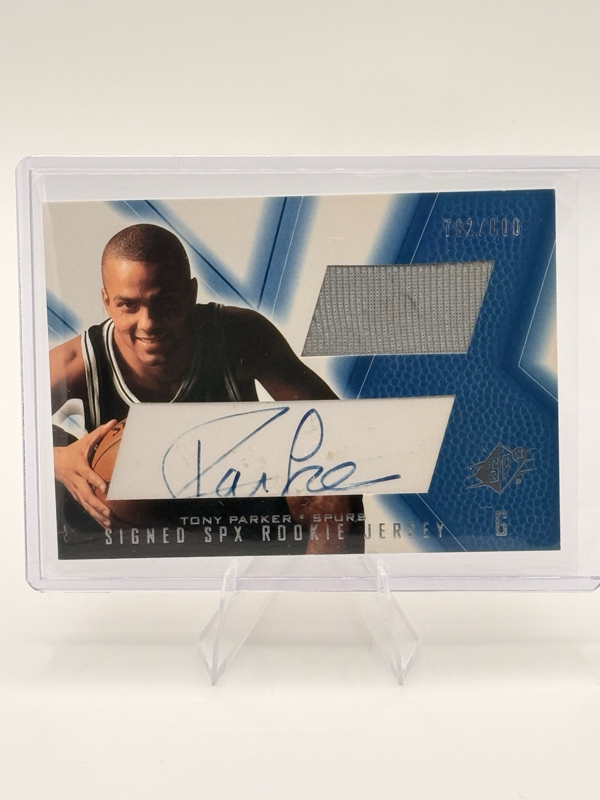 2001 UD SPx - Tony Parker #91 Rookie Blue Jersey Patch Hard Auto /800 π«π·πΊπΈ 2001 UD SPx - Tony Parker #91 Rookie Blue Jersey Patch Hard Auto /800 π«π·πΊπΈ