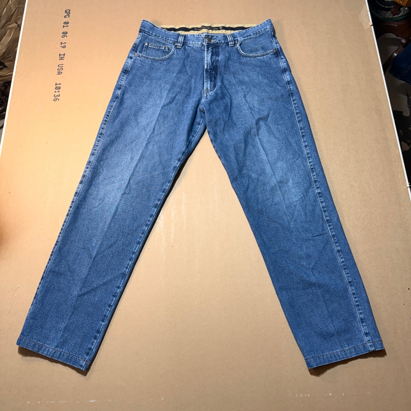 Vintage Ermenegildo Zegna Jeans 38 Blue Excellent Made in Italy Straight Leg Vintage Ermenegildo Zegna Jeans 38 Blue Excellent Made in Italy Straight Leg