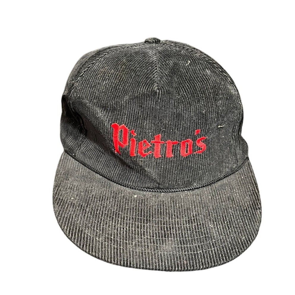 Vintage Pietro’s Pizza Corduroy Snapback Hat Sportsman Cotton Unisex Cap Vintage Pietro’s Pizza Corduroy Snapback Hat Sportsman Cotton Unisex Cap