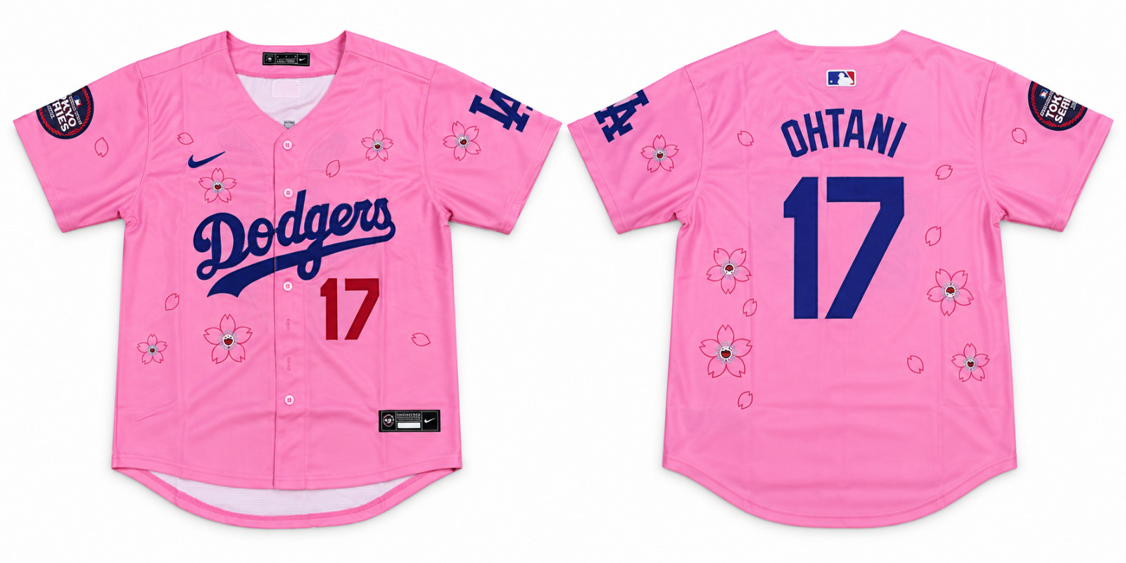 Shohei Ohtani #17 Los Angeles Dodgers Jersey Pink Cherry Blossom