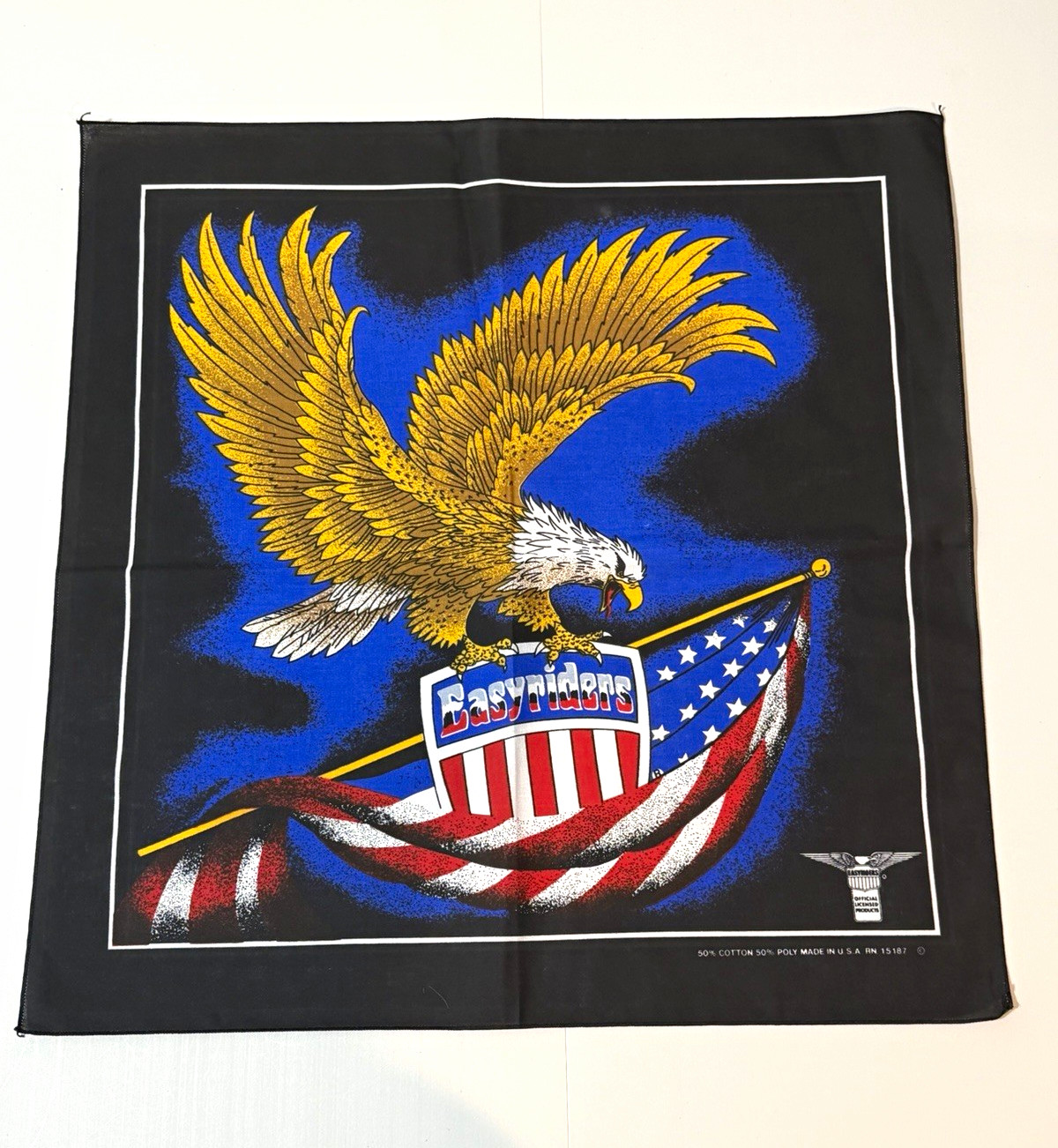 Vintage EasyRiders Eagle & Captain America Shield Bandanna Officially Licensed Vintage EasyRiders Eagle & Captain America Shield Bandanna Officially Licensed