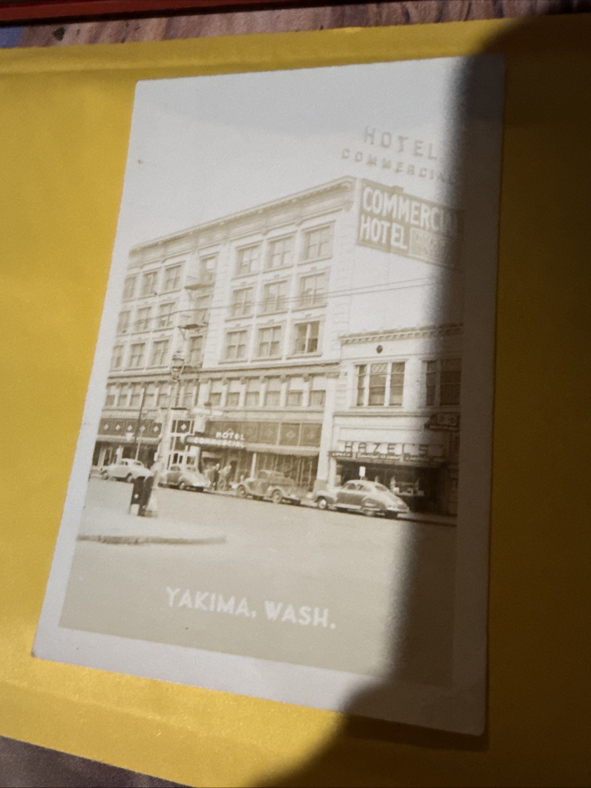 WA Yakima RPPC 1940's HOTEL COMMERCIAL & STREET SCENE Hazel's Ice Cream Parlour WA Yakima RPPC 1940's HOTEL COMMERCIAL & STREET SCENE Hazel's Ice Cream Parlour