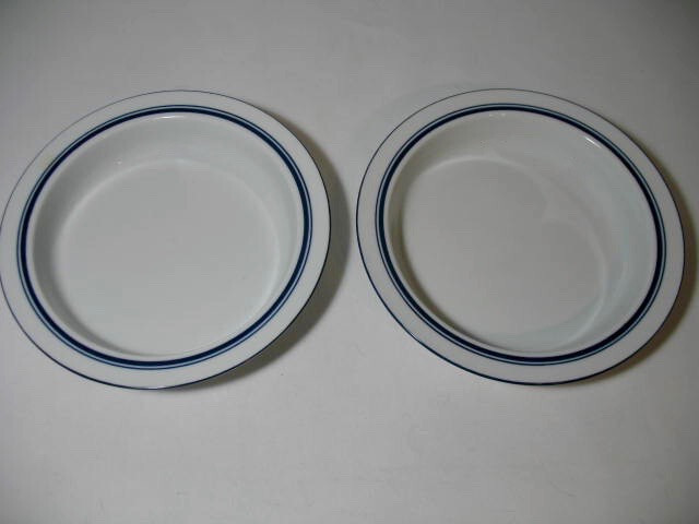 2 - Dansk Bistro Portugal Blue Ring Rim Cereal Soup Vegetable Bowls 8\