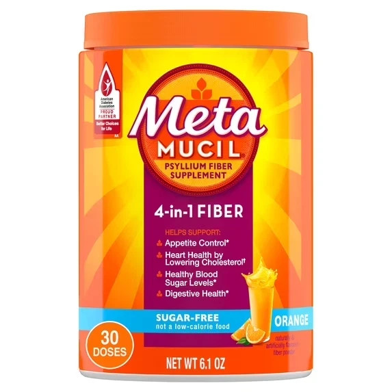 Metamucil 4-in-1 Fiber Sugar-Free Supplement (Orange) 6.1 OZ Metamucil 4-in-1 Fiber Sugar-Free Supplement (Orange) 6.1 OZ
