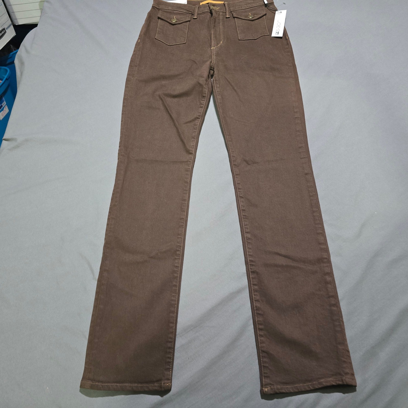 Joe\'s Jeans Straight Leg Womens 28 Fudge Brown Utility Flap Pocket 45TMPPFD5795