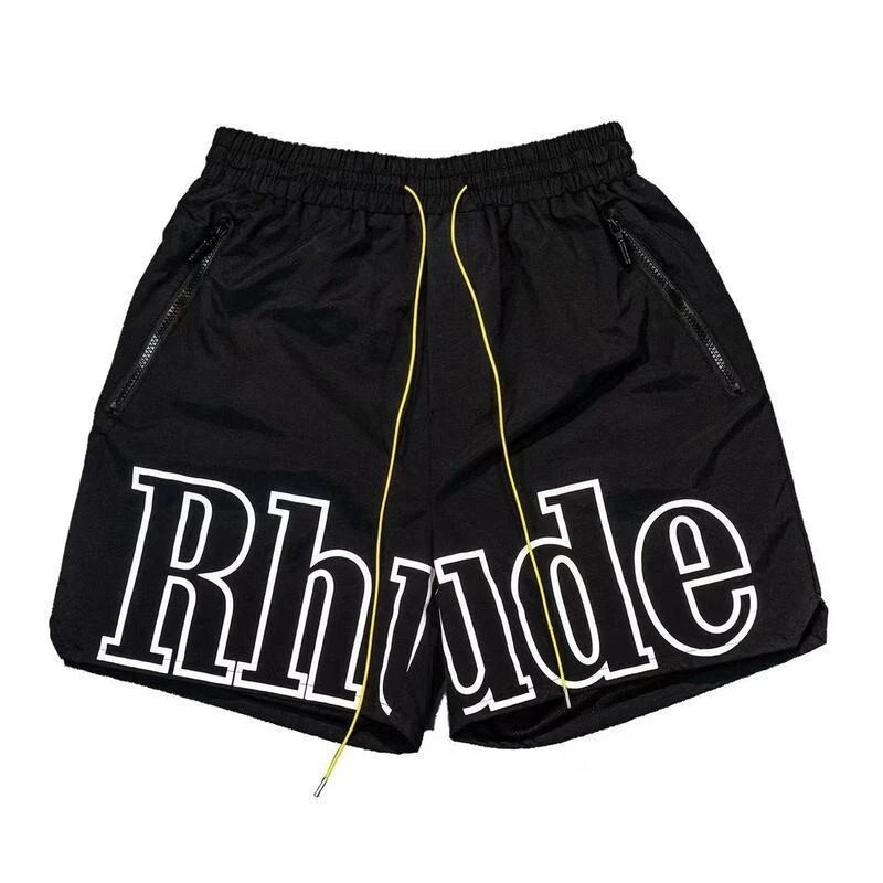 Men's Rhude Casual Basketball Shorts – Breathable Fabric Casual Shorts Men's Rhude Casual Basketball Shorts – Breathable Fabric Casual Shorts