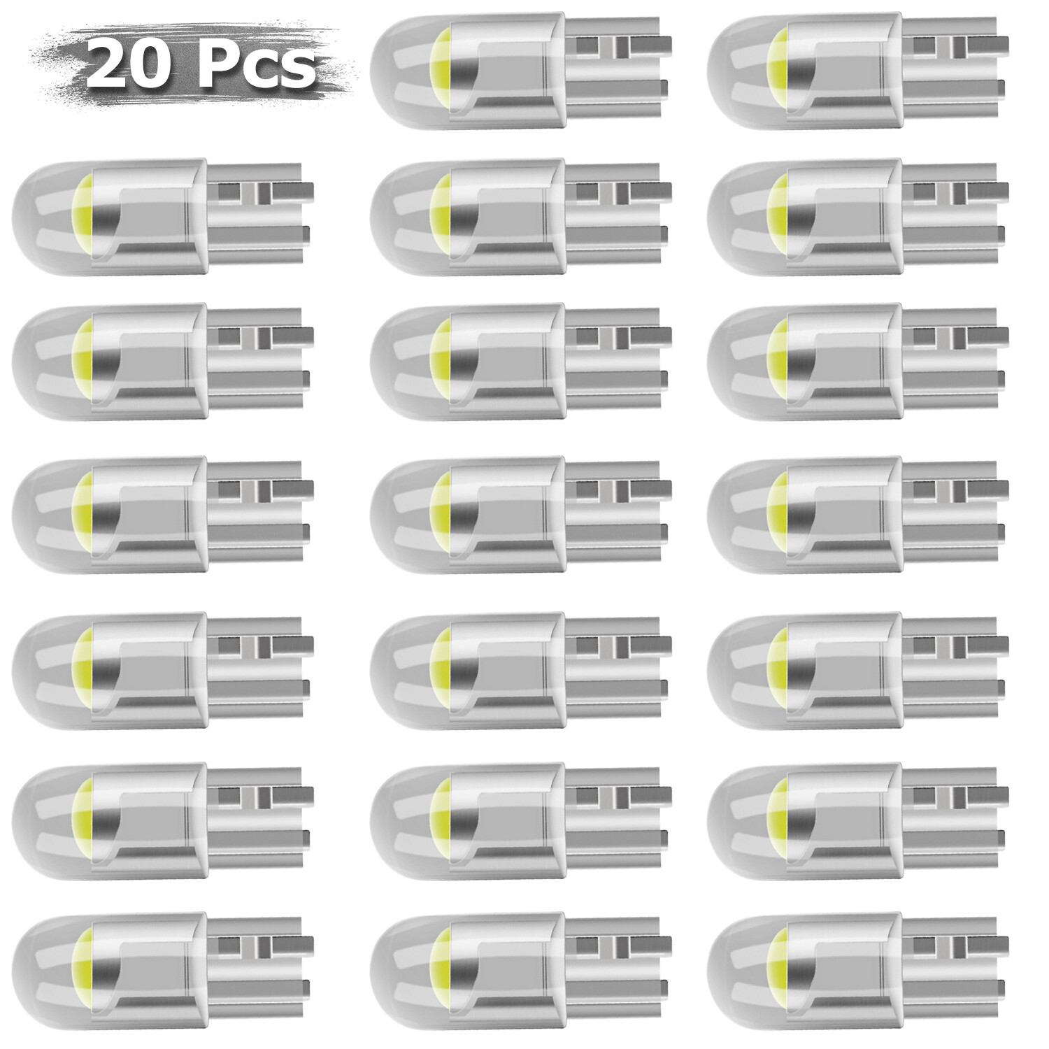 20X T10 194 168 W5W 2825 COB LED License Plate Interior Light Bulbs 6000K White 20X T10 194 168 W5W 2825 COB LED License Plate Interior Light Bulbs 6000K White