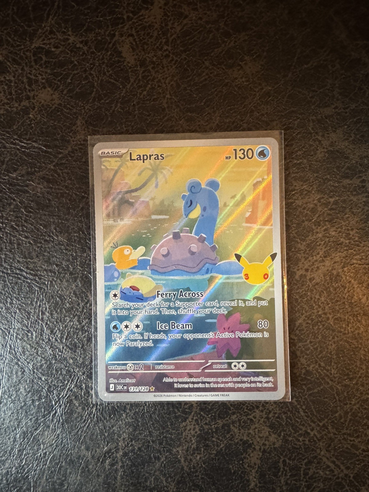 Lapras 131/128 Pokémon ME: 30th Anniversary Celebration Illustration Rare Holo Lapras 131/128 Pokémon ME: 30th Anniversary Celebration Illustration Rare Holo