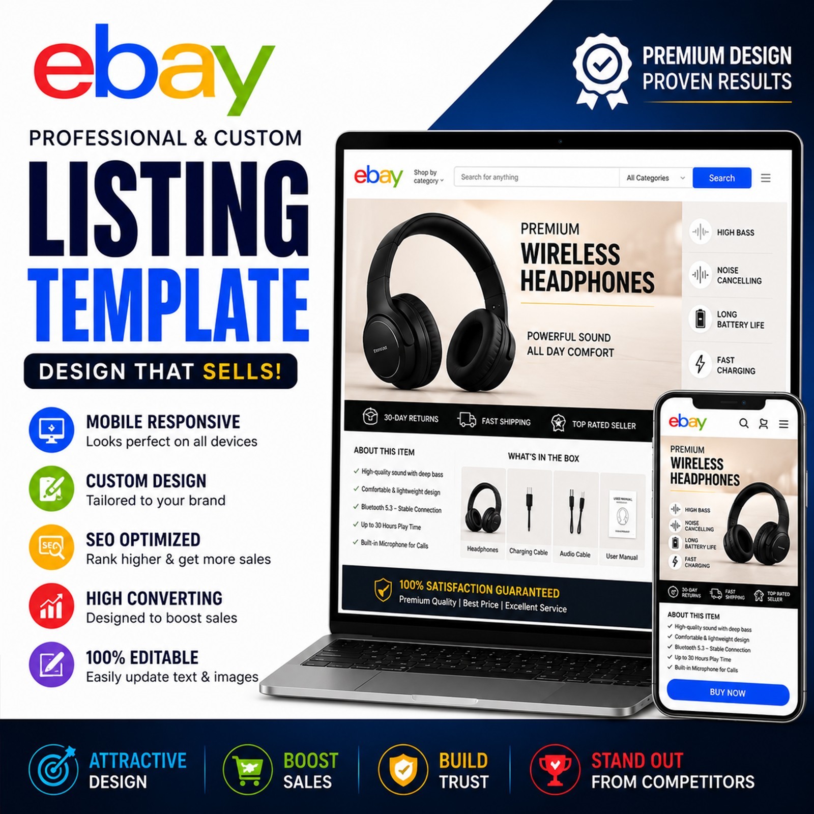 Complete eBay Store Branding, Listing Template Design & Video Ads Package