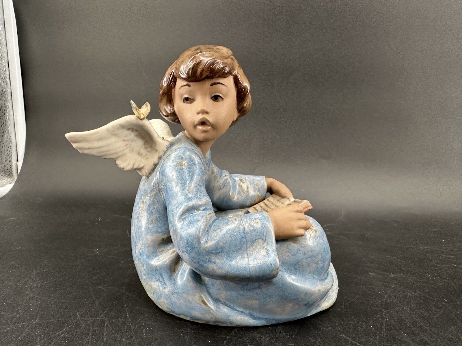 Vintage 1988 Lladro Angel w/ Book & Butterfly #2184 Made in Spain Vintage 1988 Lladro Angel w/ Book & Butterfly #2184 Made in Spain