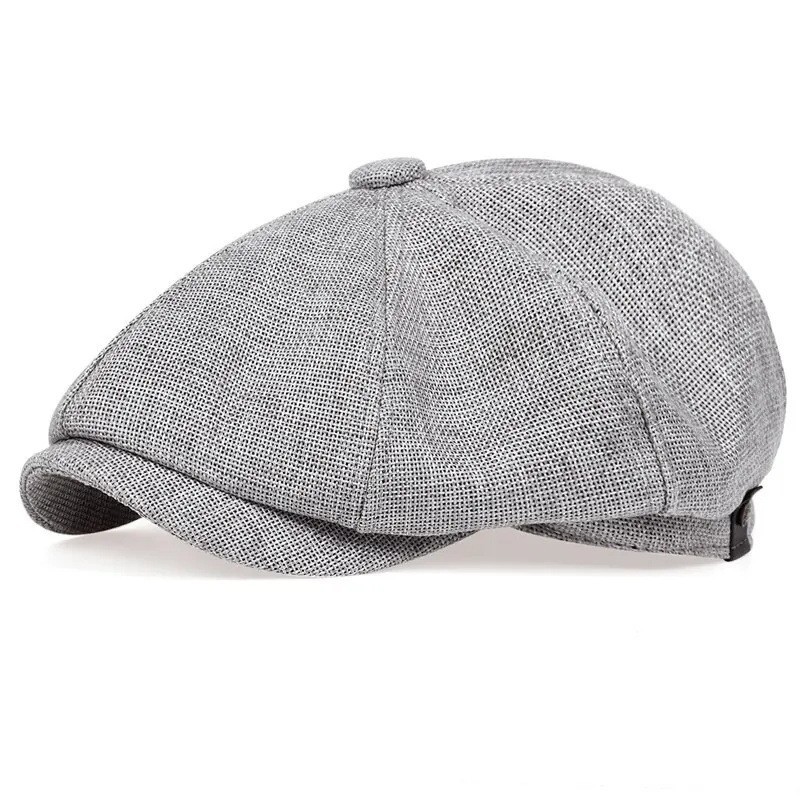Vintage Newsboy Cap Gatsby Hat 8 Panel Flat Ivy Cabbie Driver Cap for Men