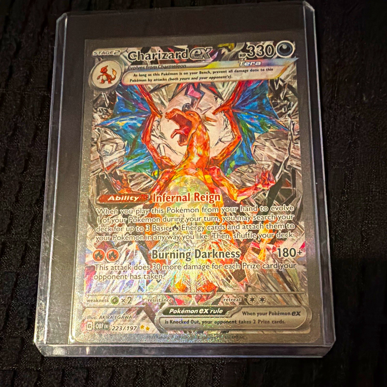 Charizard ex SV03 Obsidian Flames Special Illustration Rare Holo 223/197 EN Charizard ex SV03 Obsidian Flames Special Illustration Rare Holo 223/197 EN