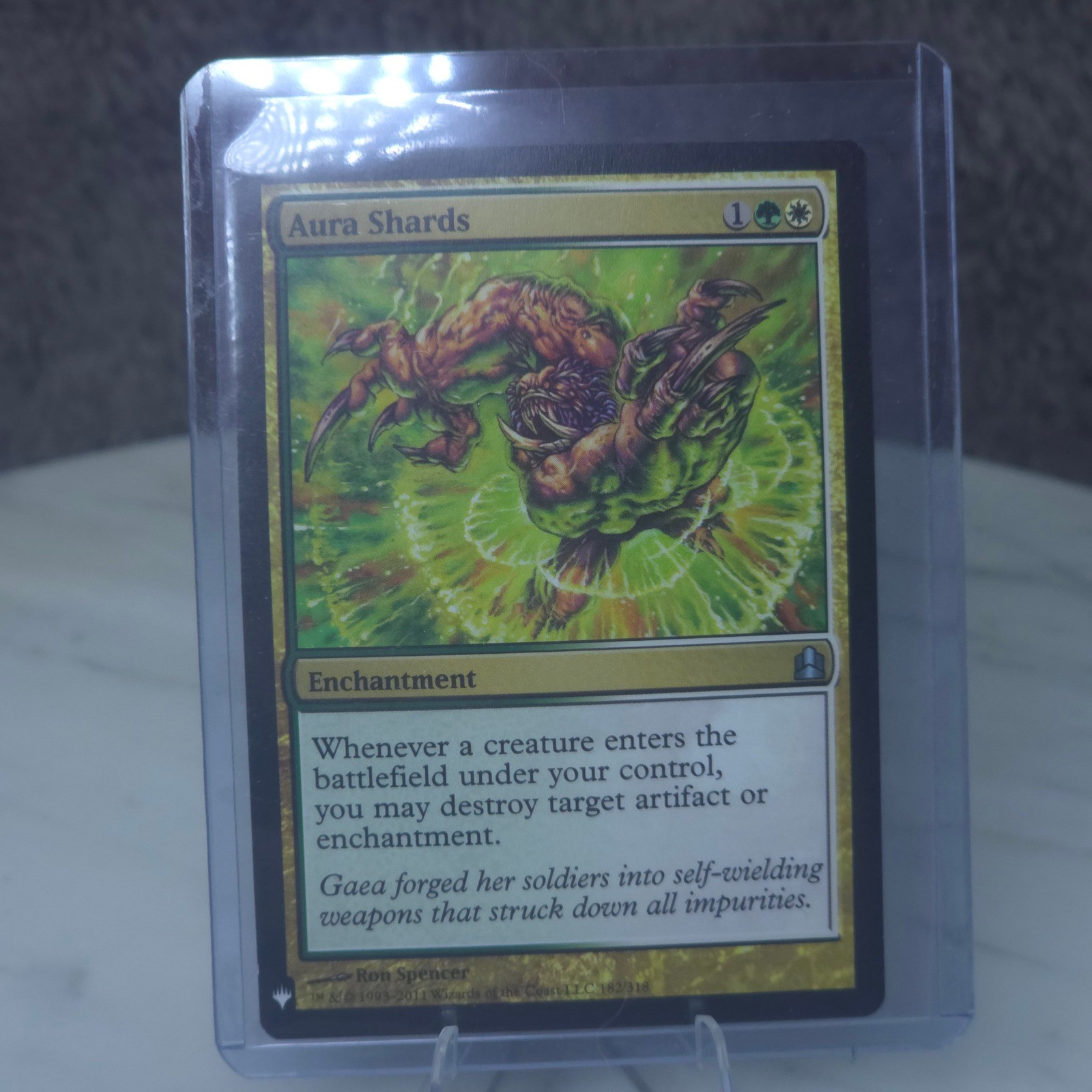 Magic The Gathering Aura Shards Trading Card Commander 2011 Rare Multi-Color
