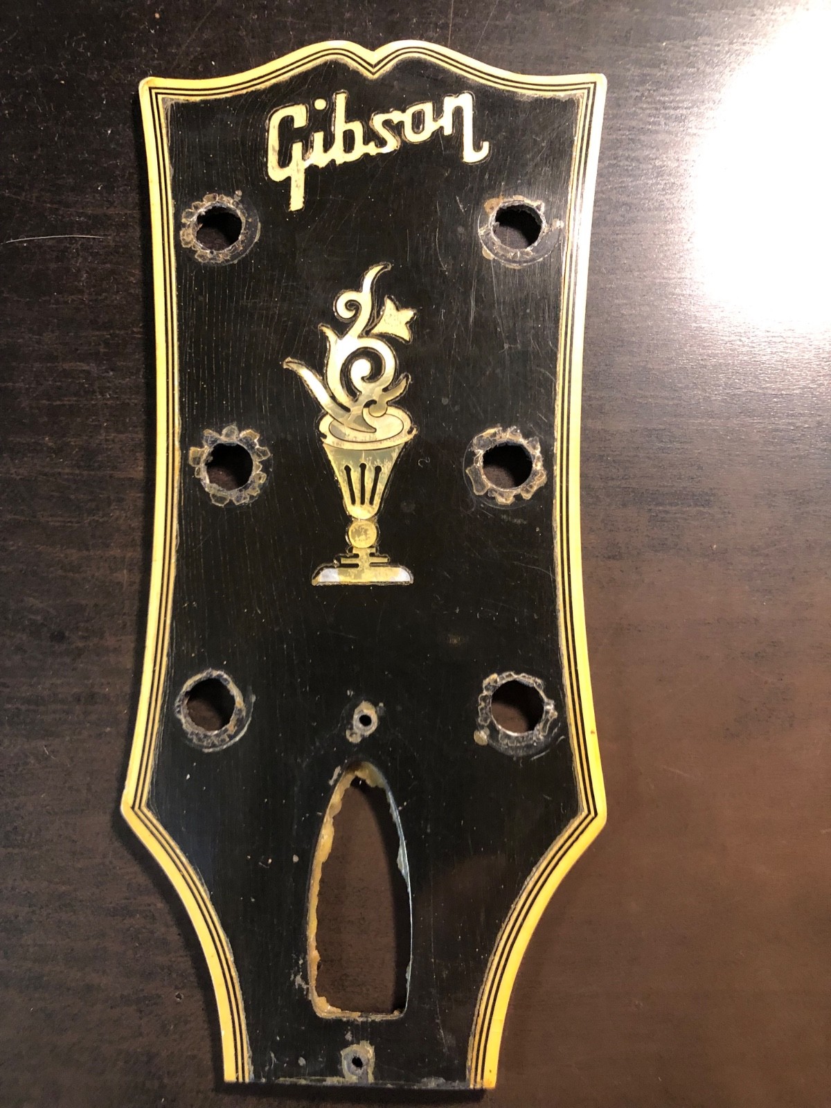Vintage Gibson L5 fheadstock overlay Vintage Gibson L5 fheadstock overlay