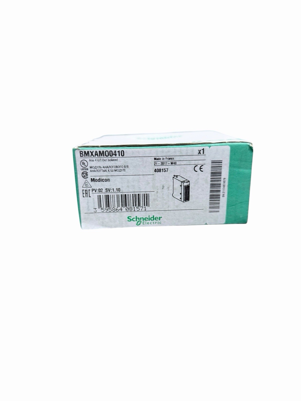 Schneider Electric BMXAMO0410 4Output Analog Isolated High Level Module New Schneider Electric BMXAMO0410 4Output Analog Isolated High Level Module New