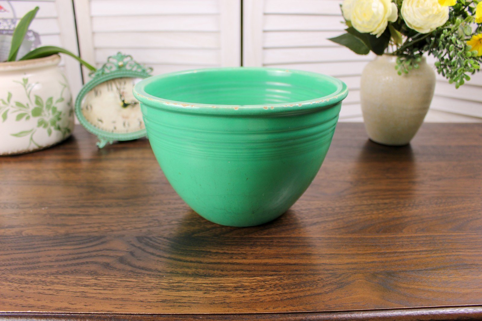Vintage Fiestaware #5 Mixing Bowl Original Green
