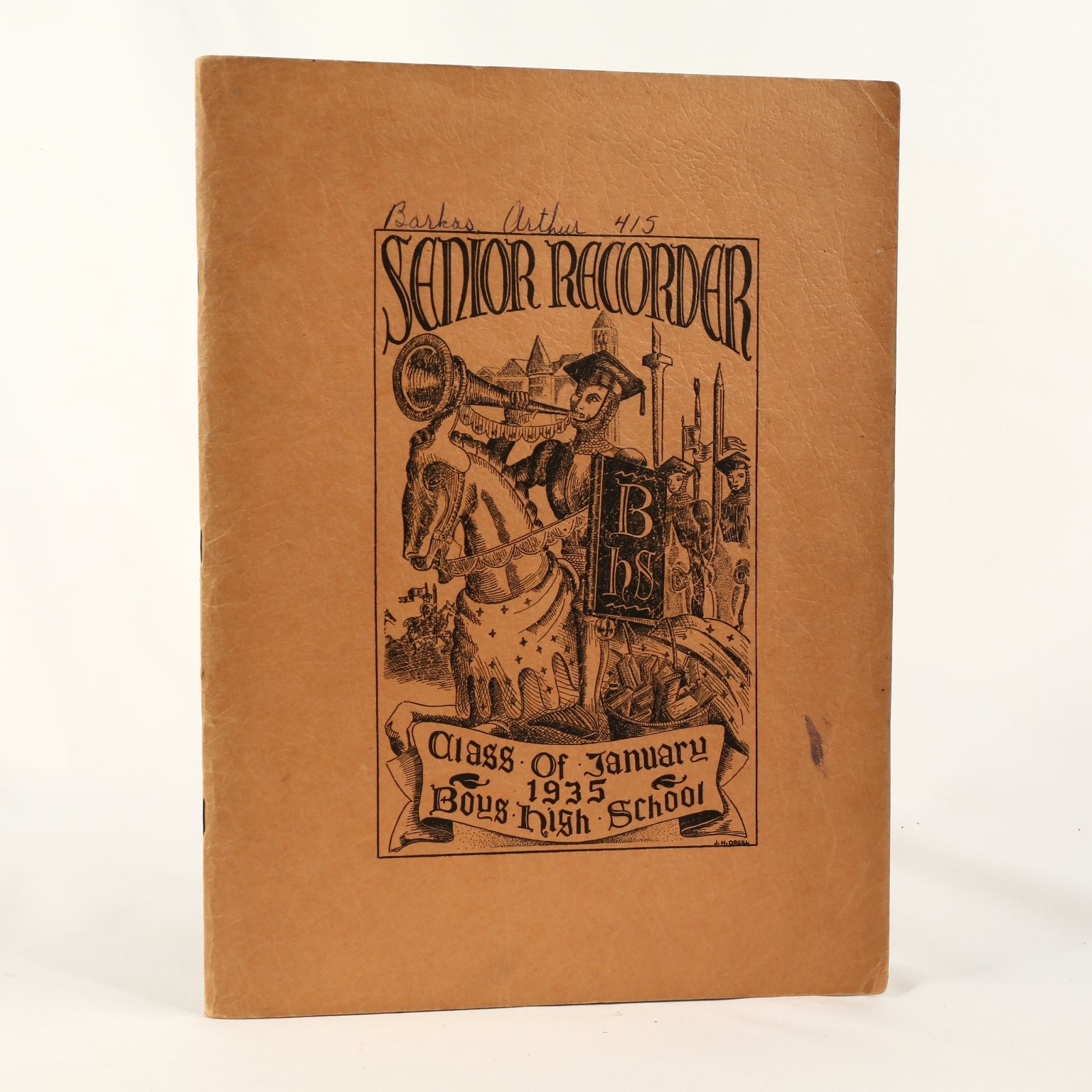 Senior Recorder Boys High School Brooklyn 1935 Vintage Yearbook Annual January Senior Recorder Boys High School Brooklyn 1935 Vintage Yearbook Annual January
