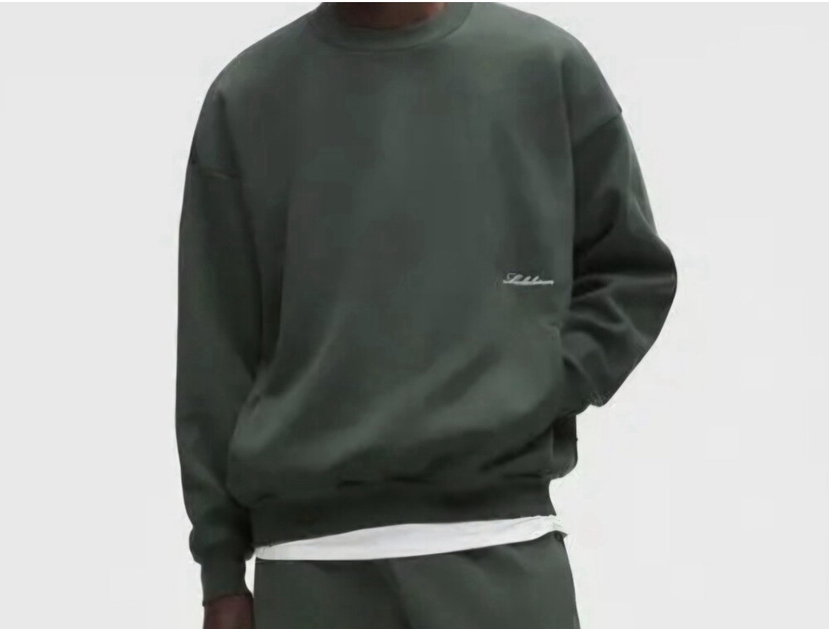 LULULEMON Men\'s Big Cozy Crew Neck Sweatshirt Size Large NWT RainForest Green