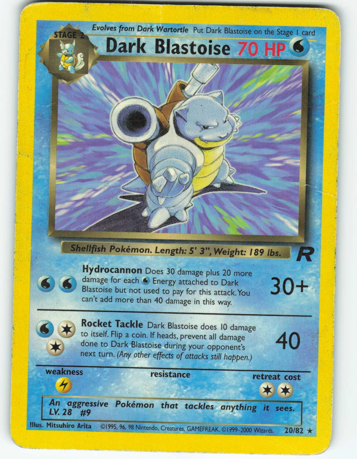 Dark Blastoise - 20/82 Team Rocket - Pokémon TCG - 2000 Dark Blastoise - 20/82 Team Rocket - Pokémon TCG - 2000