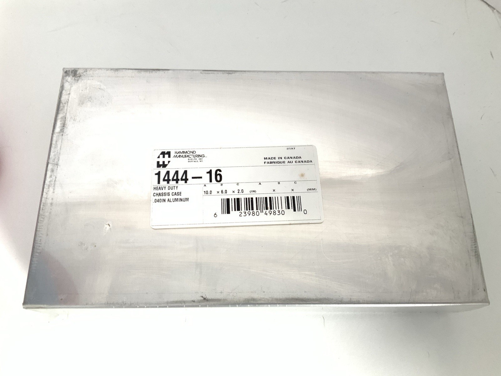 HAMMOND MANUFACTURING 1444-16 ALUMINUM BOX OPEN BOX HAMMOND MANUFACTURING 1444-16 ALUMINUM BOX OPEN BOX