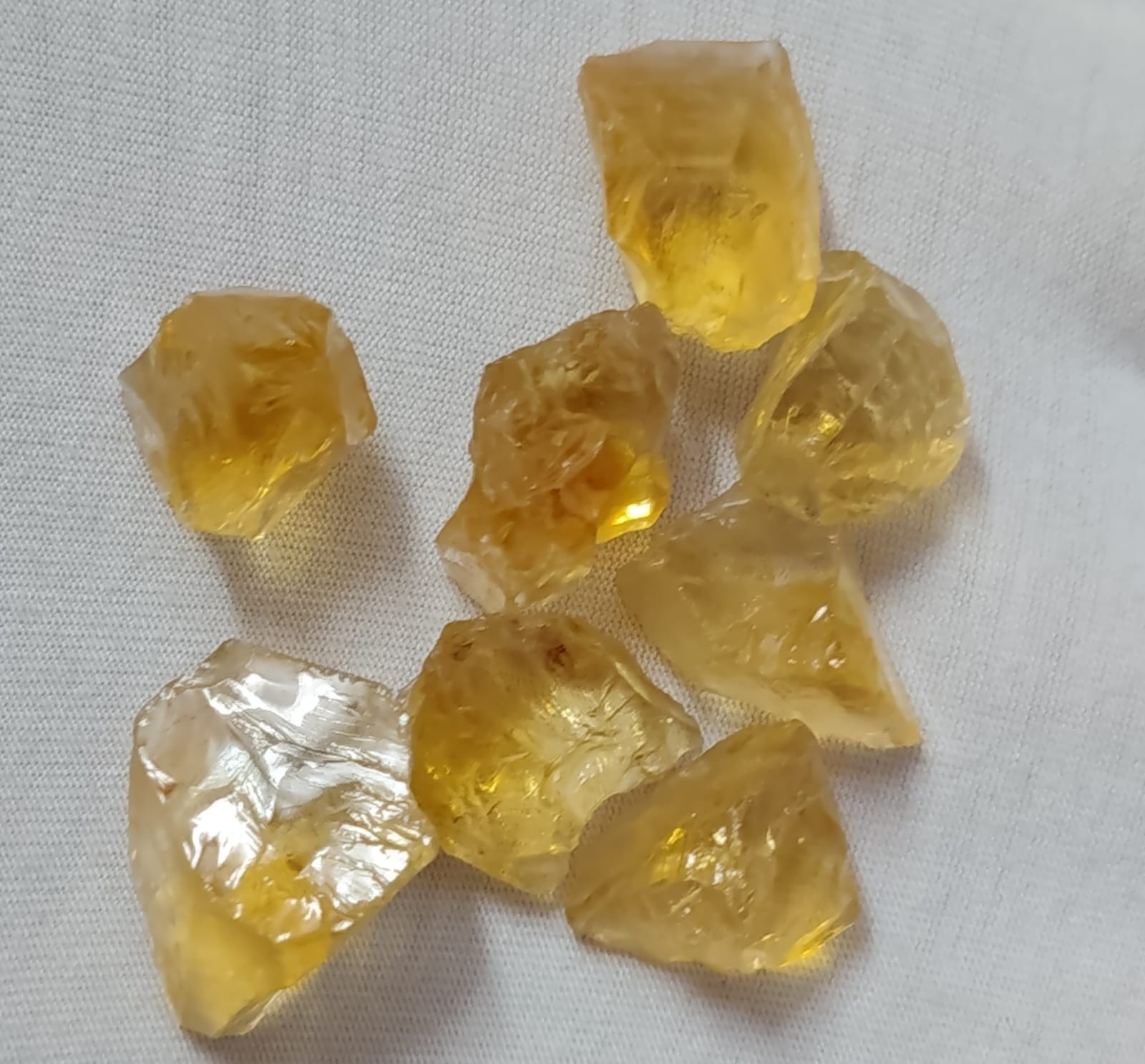 Natural Citrine Crystal  12 mm to 15 nm Rough Gemstone Wt.  72 Carat