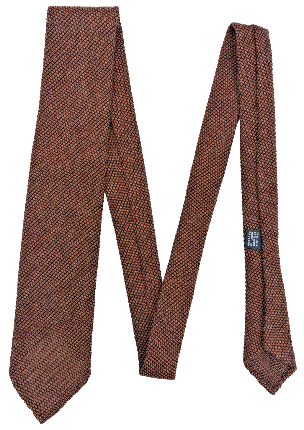 Drakes Neck Tie Handmade Grenadine Garza Grossa Brick Red Textured Open Weave 3\ Drakes Neck Tie Handmade Grenadine Garza Grossa Brick Red Textured Open Weave 3\