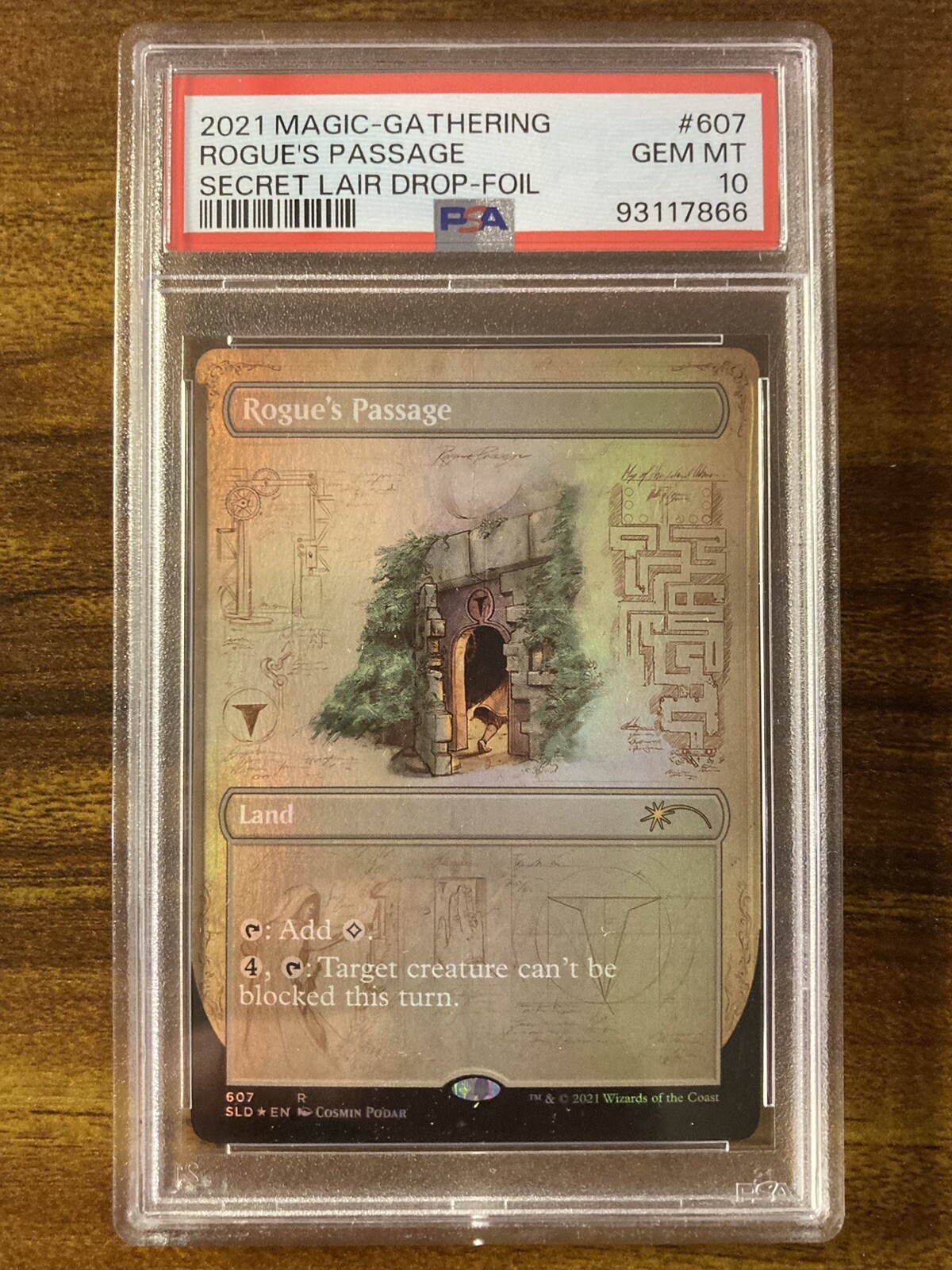 MTG✨ROGUE’S PASSAGE (Blueprint) Ext Art/Brdless FOIL✨SLD PSA 10 RARE Bonus LAND
