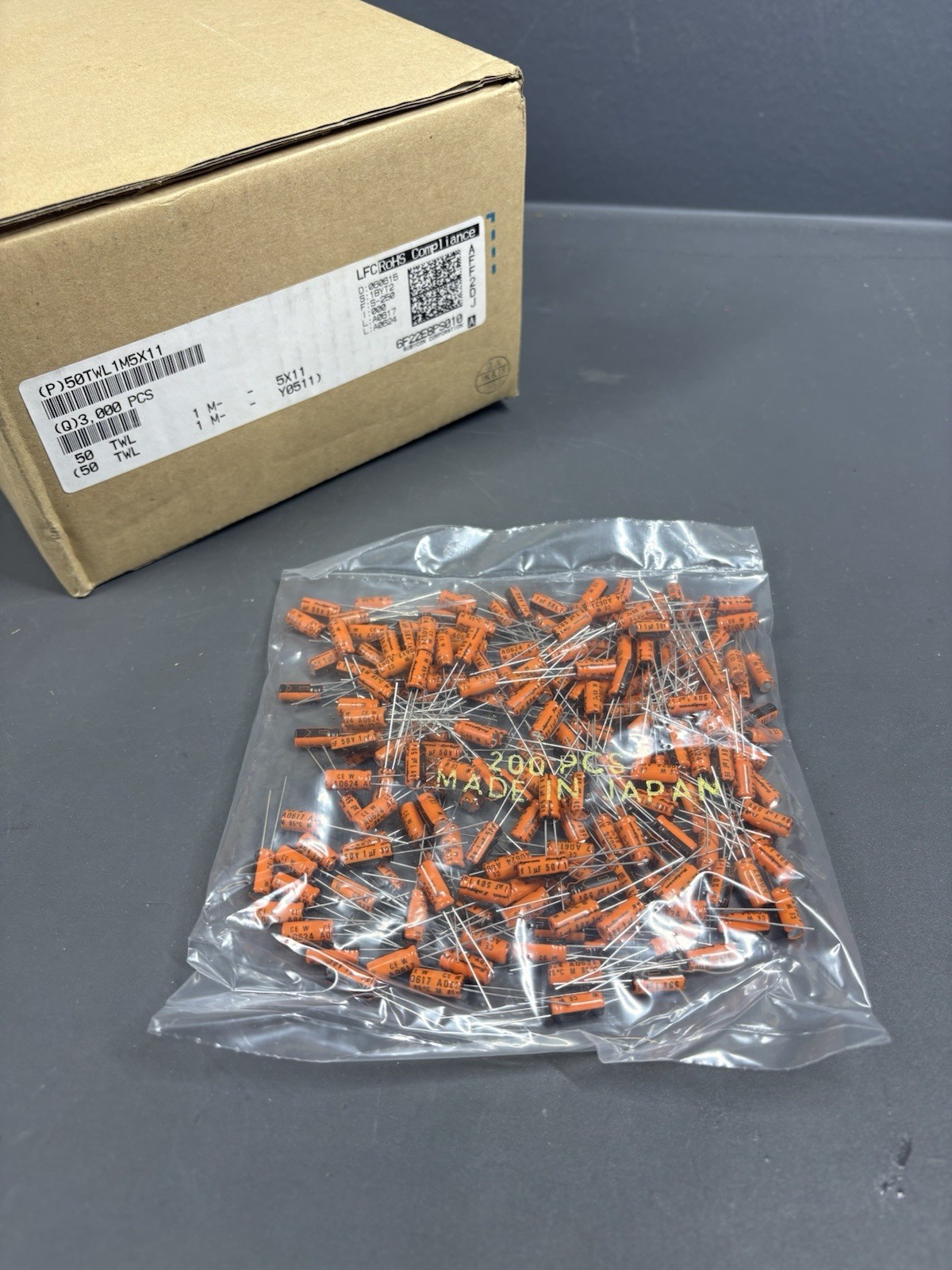 50x Rubycon 50TWL1M5X11 1uF 50V Radial Electrolytic Capacitors 5x11mm