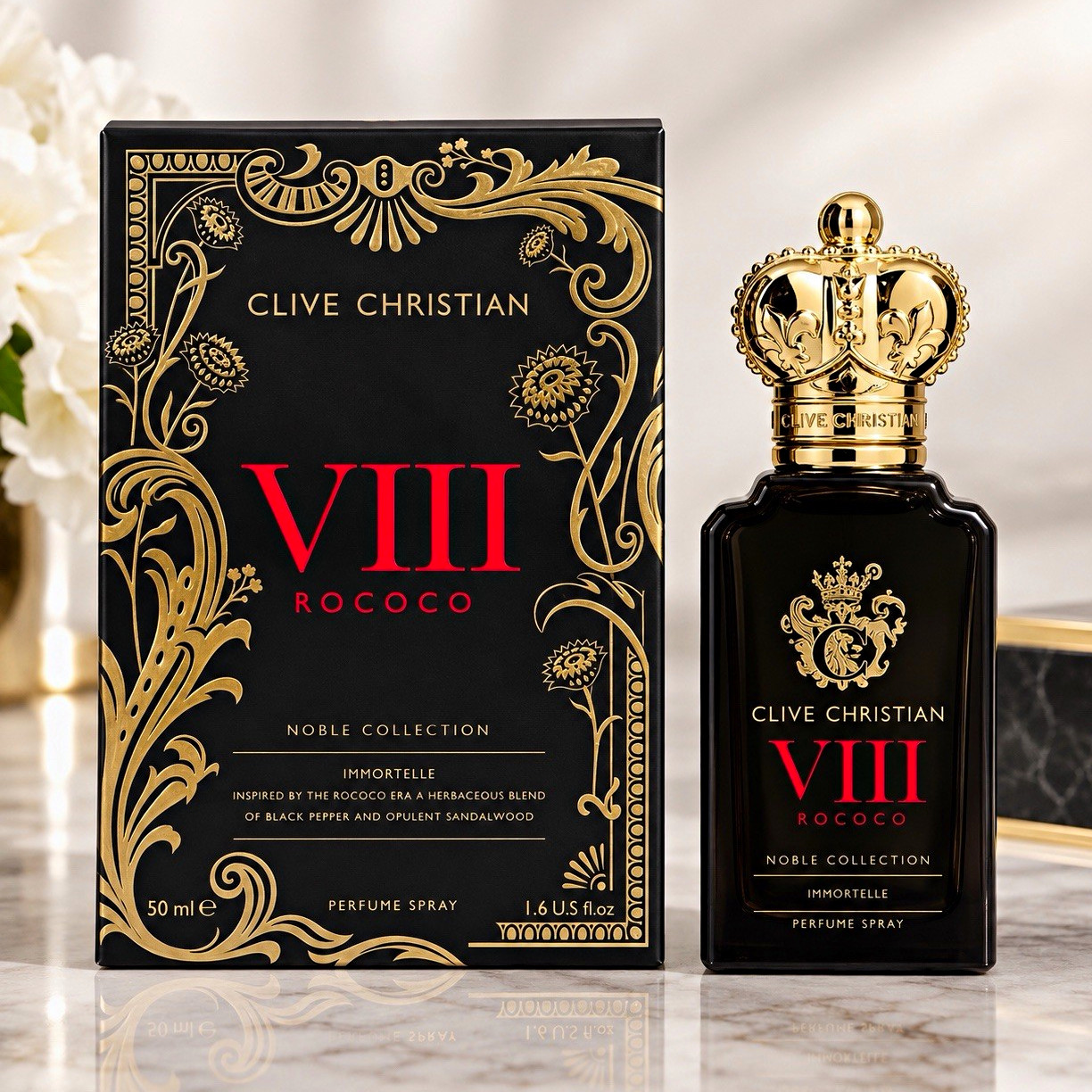 Clive Christian VIII Rococo Noble Collection Immortelle Perfume Spray 1.6oz