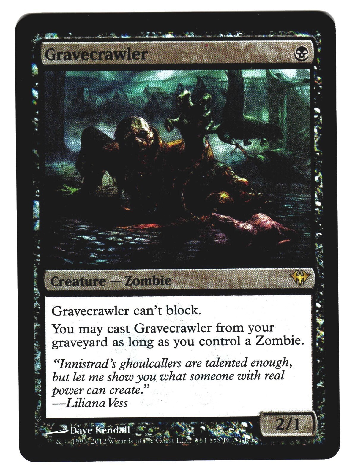 Magic The Gathering - Dark Ascension Promos PDKA 2012 - #64 Gravecrawler FOIL x1