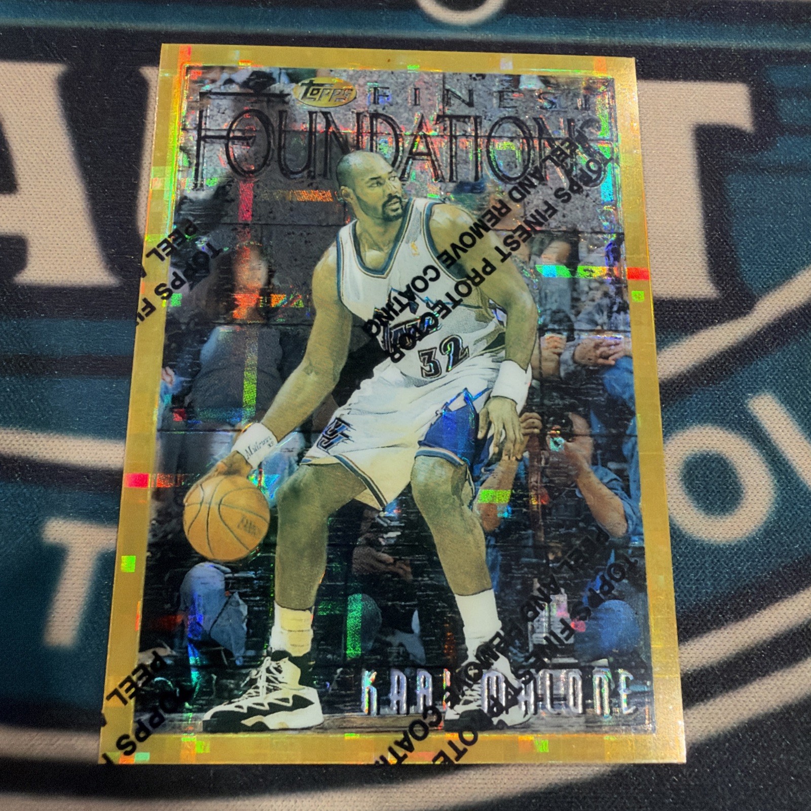1996-97 Topps Finest Karl Malone Foundations #285 Refractor w/ Coating HOF Jazz 1996-97 Topps Finest Karl Malone Foundations #285 Refractor w/ Coating HOF Jazz