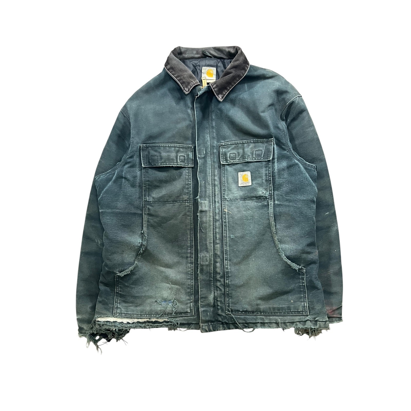 Vintage Carhartt Jacket Mens 48 XL Regular Black Thrashed Coat Made USA C03 90s Vintage Carhartt Jacket Mens 48 XL Regular Black Thrashed Coat Made USA C03 90s