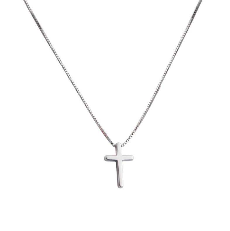 Small Plain & Simple Cross Pendant 18\