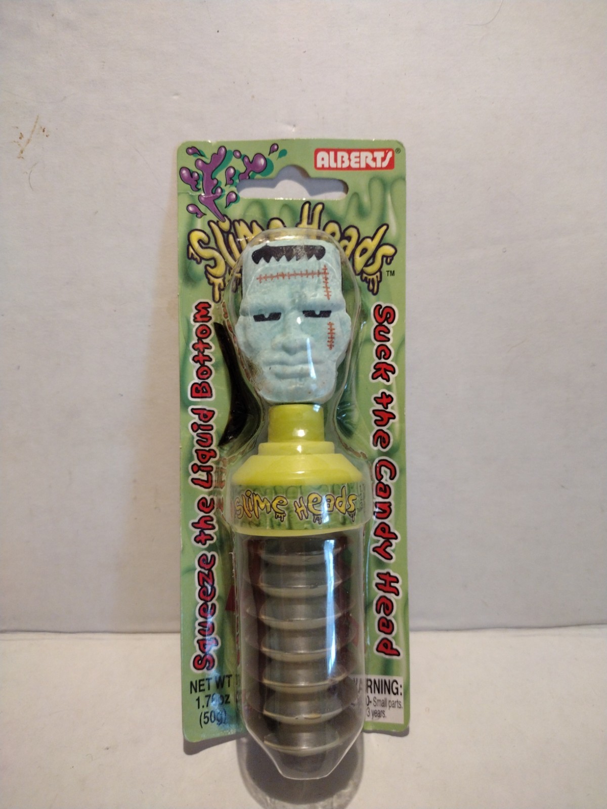 RARE VTG FRANKENSTEIN SLIME HEADS NOVELTY CANDY COLLECTIBLE NEW