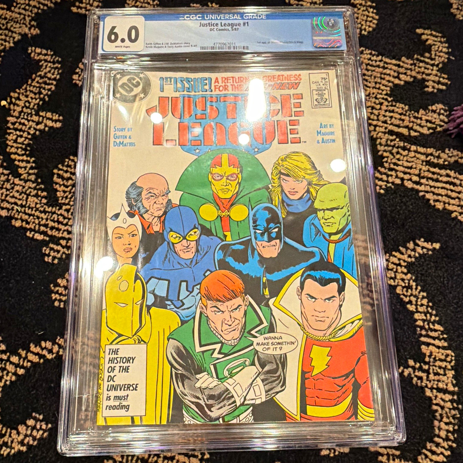 Justice League #1 CGC 6.0 Fine (1987) DC Comics 1st Justice League Intl Justice League #1 CGC 6.0 Fine (1987) DC Comics 1st Justice League Intl