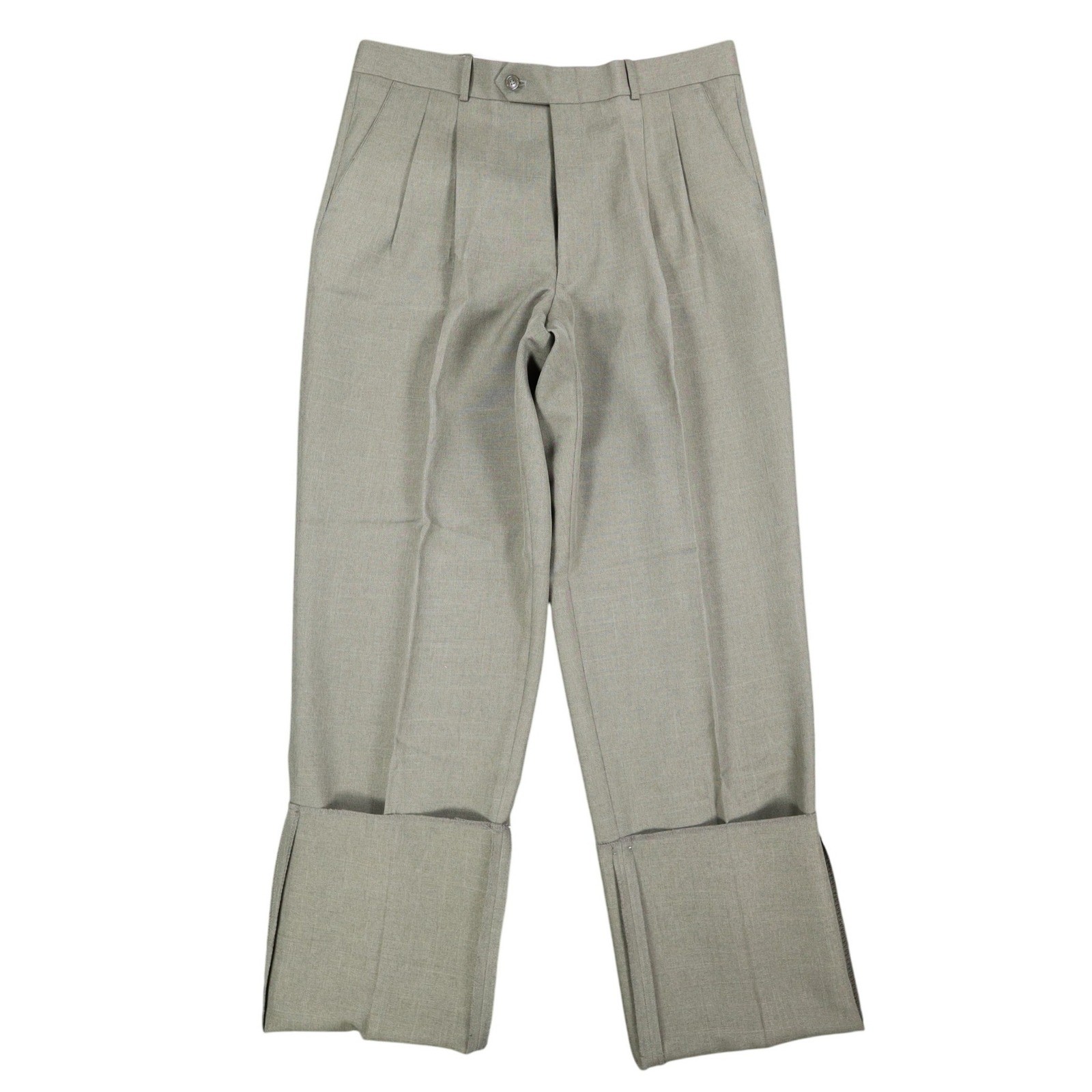 Gino Cappeli Dress Pants Mens 33 Vintage Olive Green Pleated James Deadstock