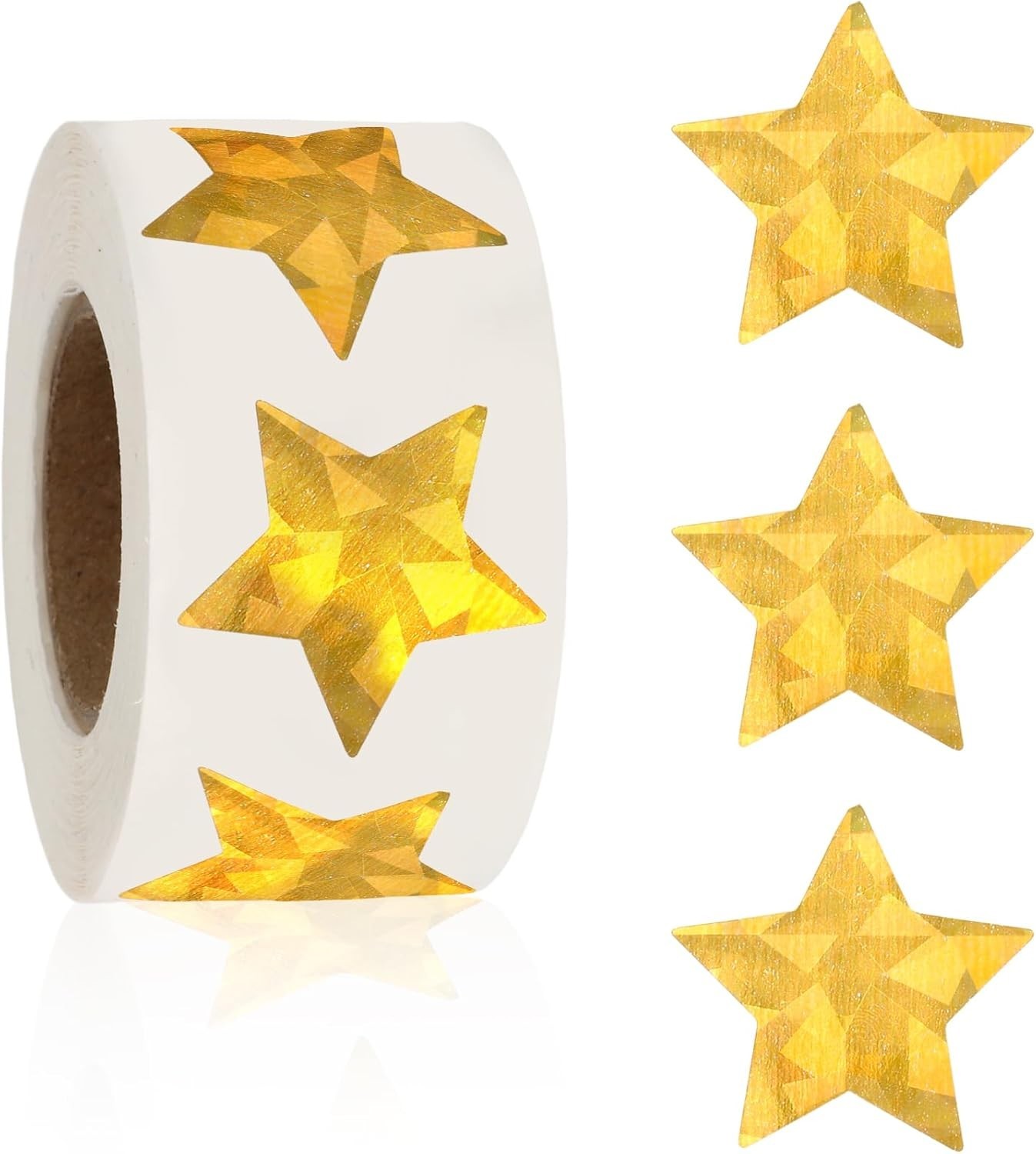 Star Stickers, 500 PCS Holographic Gold Star Stickers, 1 Inch Self Adhesive Meta Star Stickers, 500 PCS Holographic Gold Star Stickers, 1 Inch Self Adhesive Meta