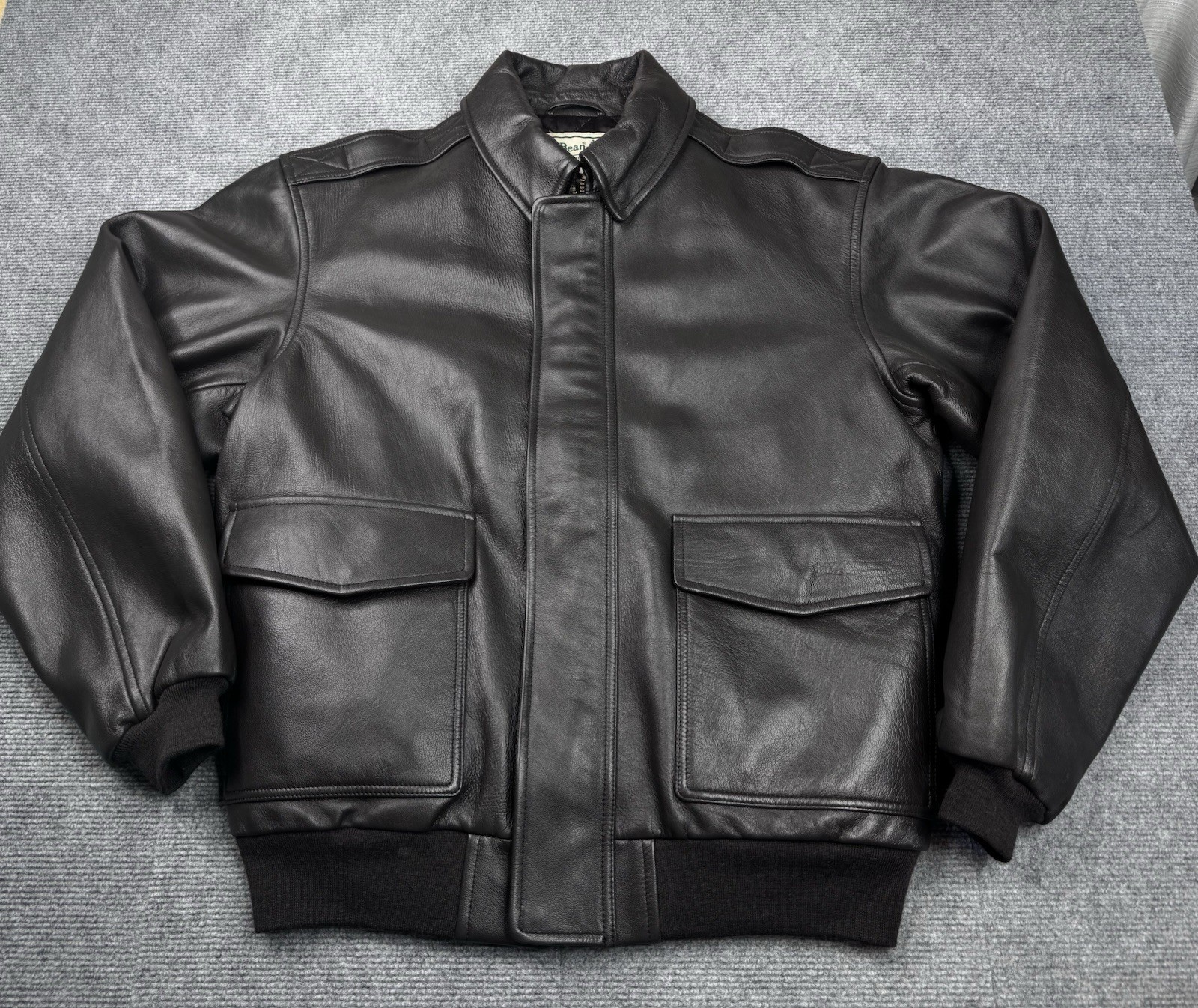 Vintage LL Bean Goat Skin Brown Leather Bomber Flight Jacket Mens XL Reg Vintage LL Bean Goat Skin Brown Leather Bomber Flight Jacket Mens XL Reg